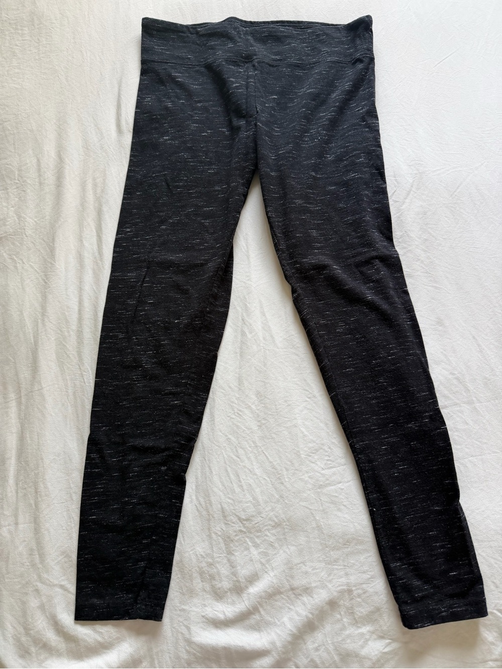 Kismet Black & Grey Marled Stretch Leggings – Large